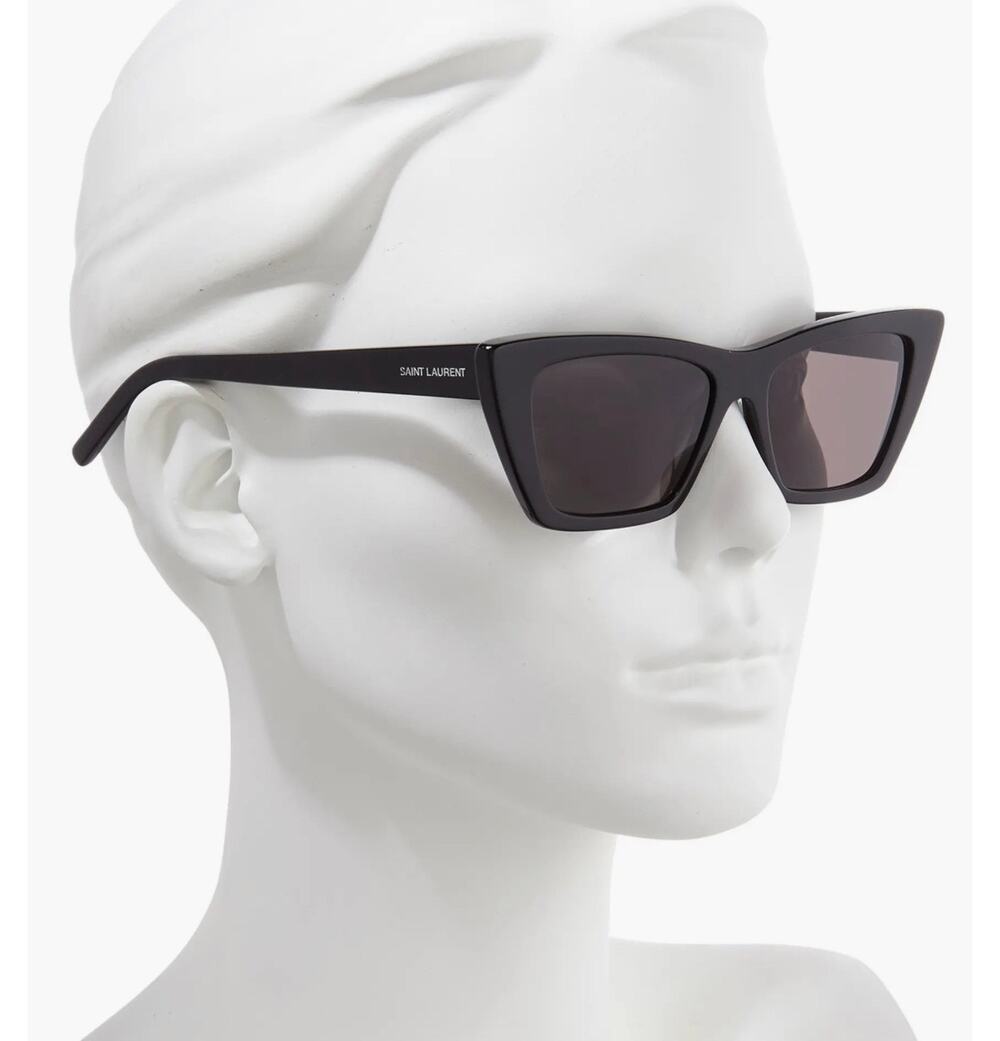 Saint Laurent Black Mica 53mm Cat Eye Sunglasses SL 276